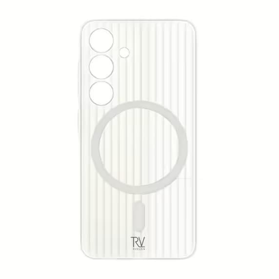 Samsung Galaxy S24 Plus Mobilskal Korrugerad med Magnet Rvelon - Vit