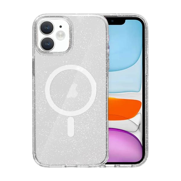 iPhone 11 Mobilskal Glitter Magsafe - Transparent