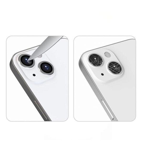 iPhone 13 Mini/13 Kameralins med Ram - Silver