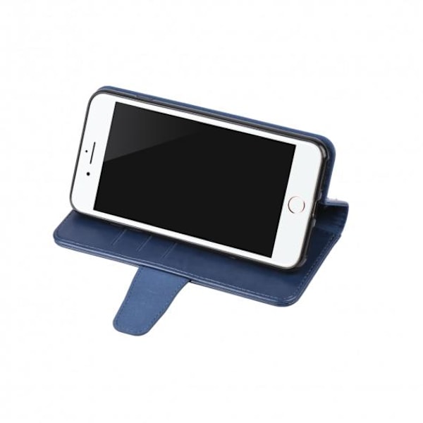 Flip Stand PU Leather Kickstand Card Case Blue For iPhone X/XS