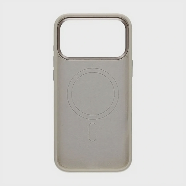 Beige Silikonskal med Magsafe för iPhone 17 Pro Max