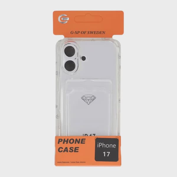 Transparent Mobilskal med Korthållare för iPhone 17