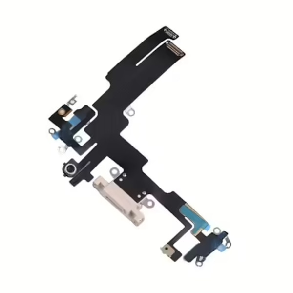 iPhone 14 Laddkontakt med Flexkabel Original - Vit