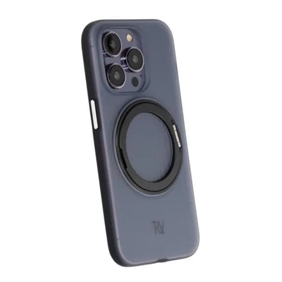 iPhone 14 Pro Rvelon Skal Roterande Magnet Stativ - Svart