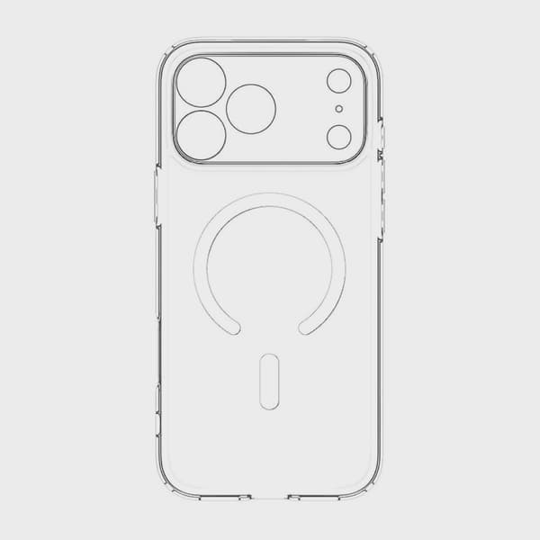Transparent MagSafe-skal med Kameraskydd - iPhone 17 Pro