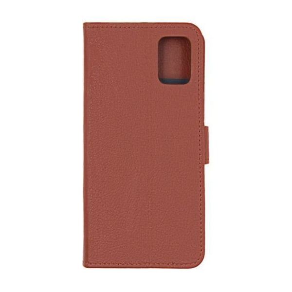 Flip Stand Leather Wallet Case For Samsung Galaxy A51 Brown