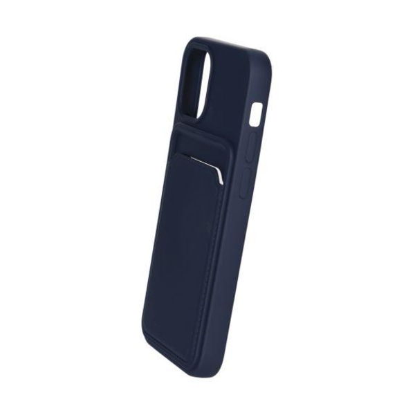 iPhone 12 Mini Silikonskal med Korthållare - Blå