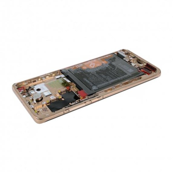 Huawei P40 Skärm/Display med Batteri Original - Guld