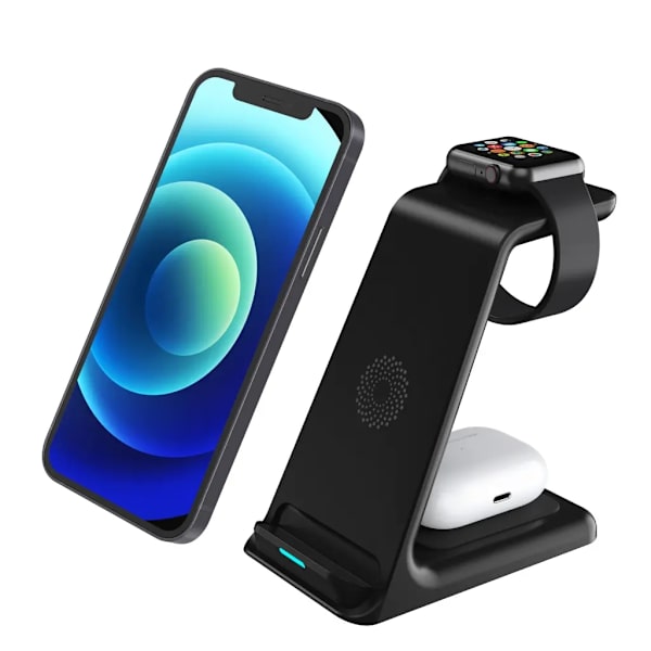 SiGN 3-in-1 Wireless Charging Stand 15W - Black
