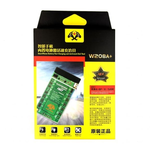 Batteri-aktiveringskort W208A 2-i-1 iPhone 4 - iPhone X och Sams