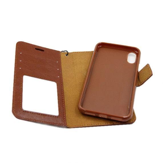 Detachable Leather Case For iPhone X/XS Brown