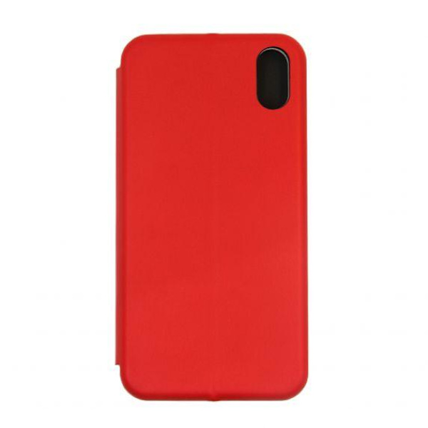 Flip Stand PU Leather Case For iPhone XS Max Red