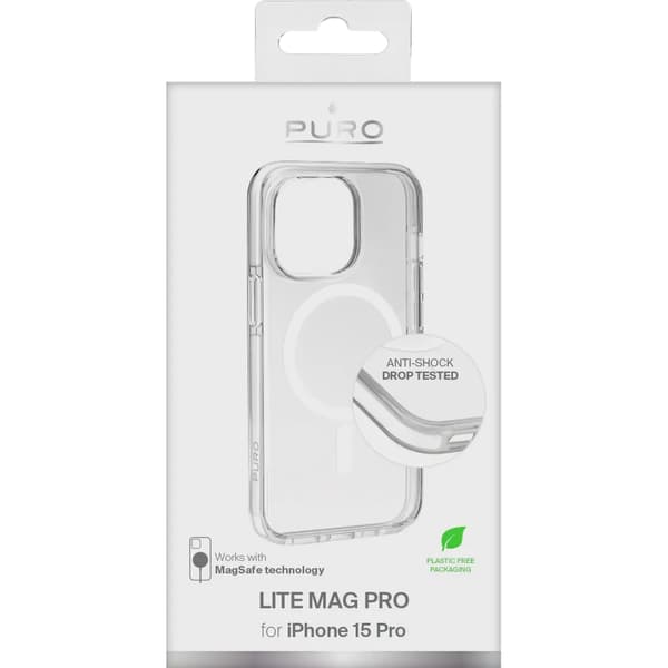 iPhone 15 Pro cover LITE MAG PRO with magnets, white