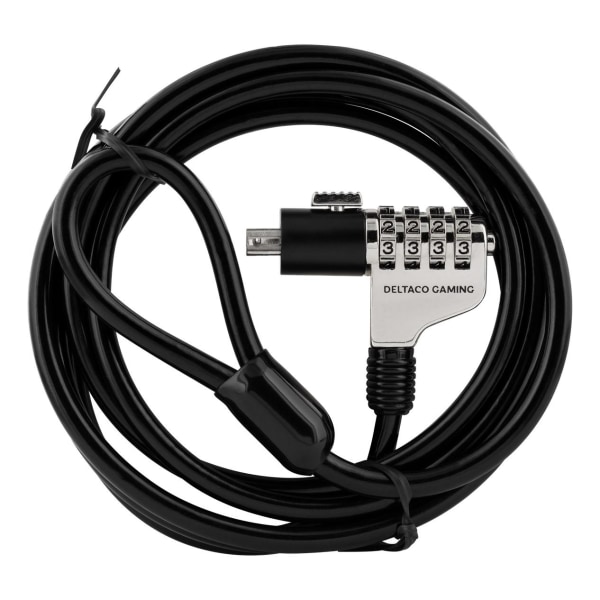 GAMING Wire Combination Lock, 4-Digits, 1.8m