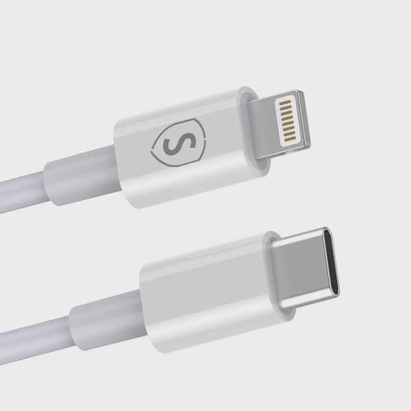 SiGN USB-C till Lightning Kabel 2.4A, 1m - Vit