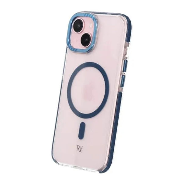 iPhone 15 Rvelon Mobilskal Magnet Förstärkt - Blå