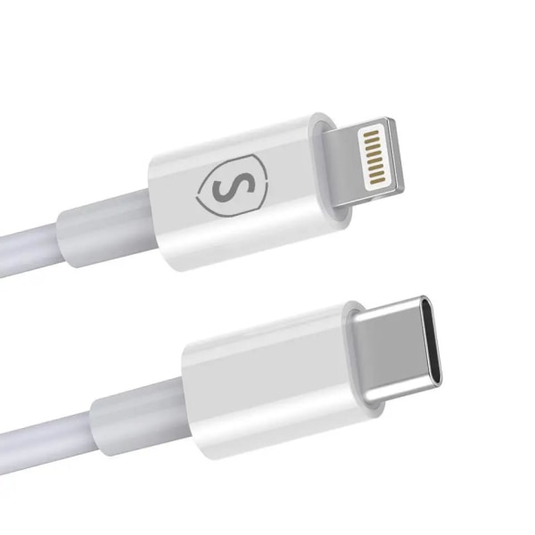 SiGN USB-C till Lightning Kabel 2.1A, 1m - Vit