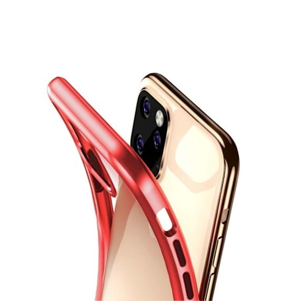 PC Cover Transparent With TPU Edge Protective Case Red For iPhone 11