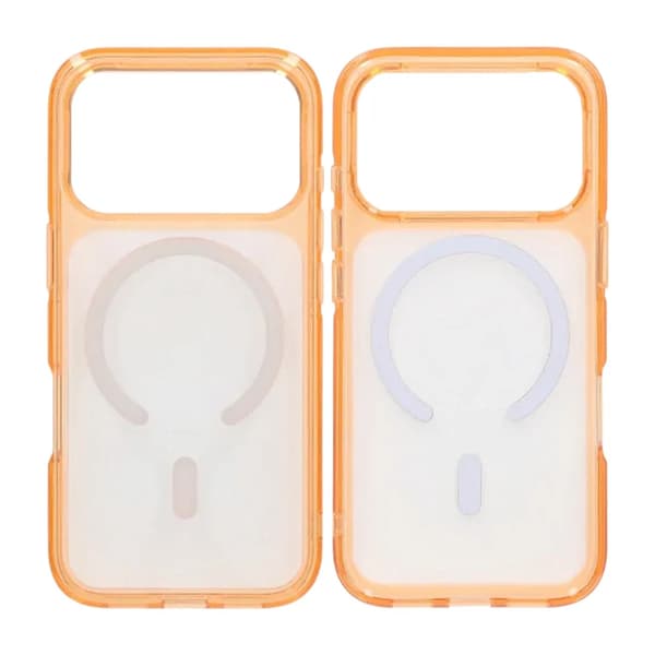 Mobilskal TPU Magsafe för iPhone 17 Pro - Orange Transparent