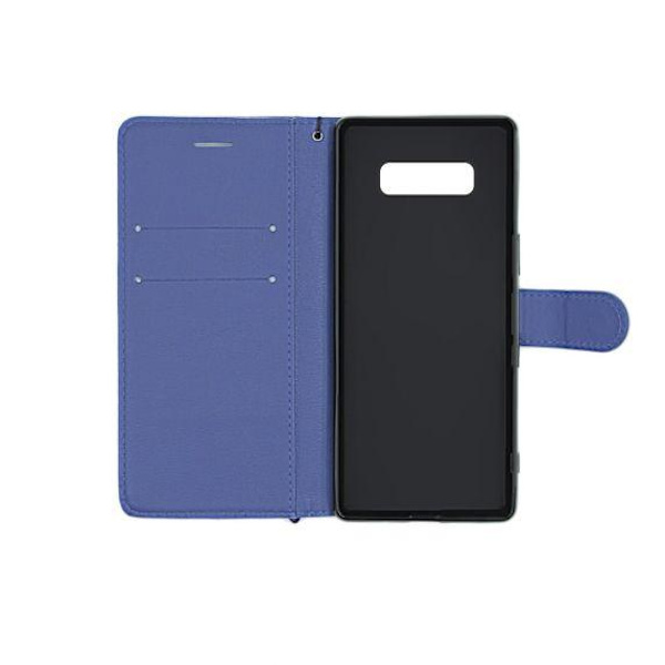 Flip Stand Leather Wallet Case For Samsung Galaxy S10e Blue