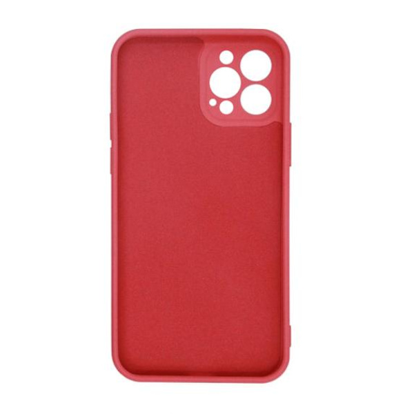 iPhone 12 Pro Silicone Case Camellia Red With Camera Cover