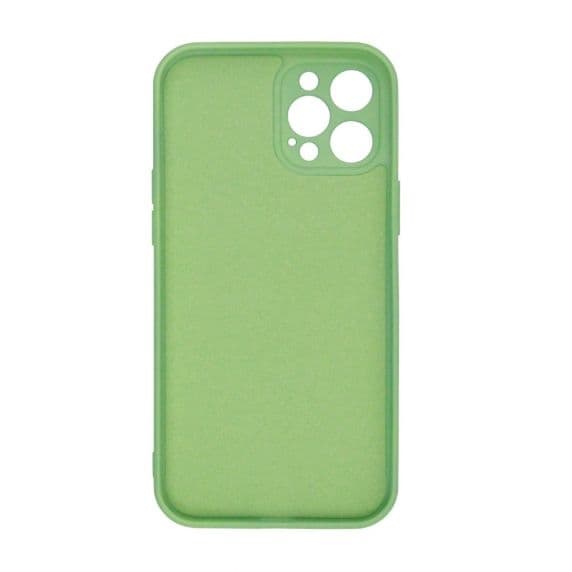 iPhone 12 Pro Soft Silicone Case Matcha Green with Camera Cover