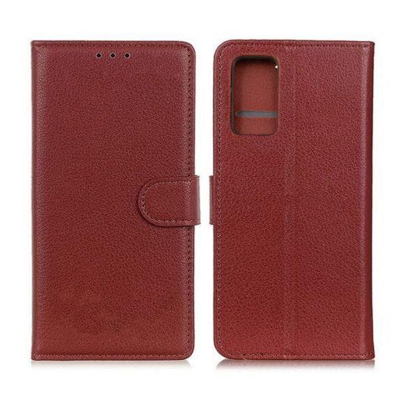 Flip Stand Leather Wallet Case For Redmi Note 11 Brown