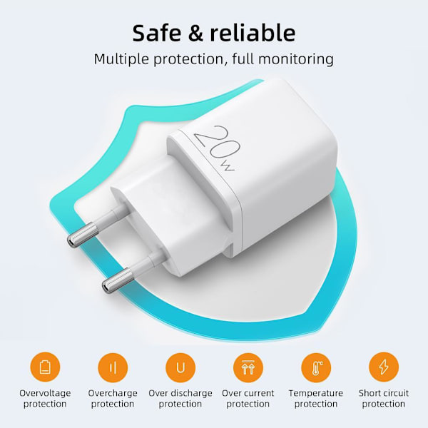 SiGN Väggladdare USB-C PD, 20W - Vit
