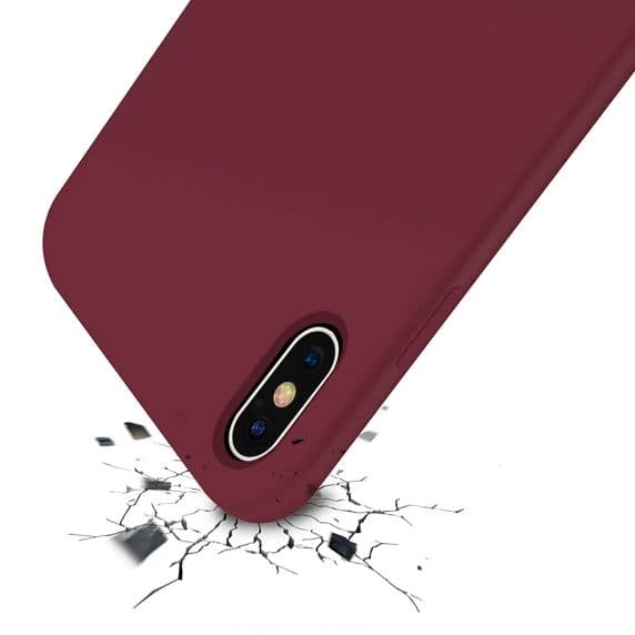 iPhone X/XS Skal - Silikon Vinröd