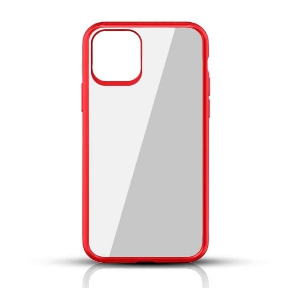 iPhone 11 Pro Max Transparent Shockproof With TPU Edge Case Red
