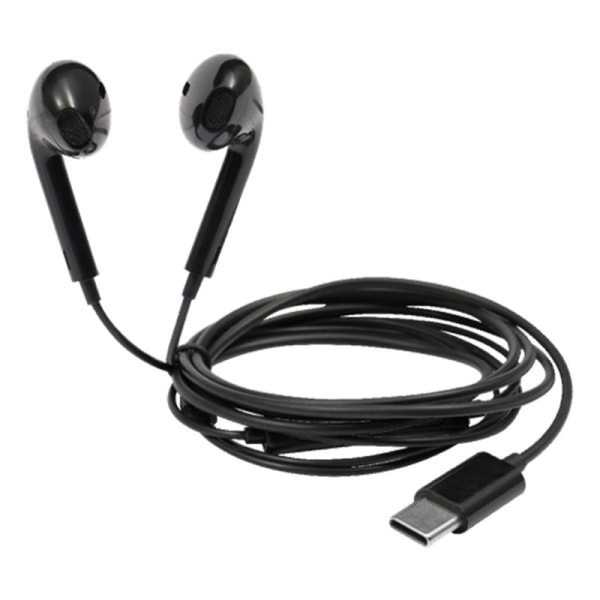STREETZ Semi-in-ear hörlurar, 3-knapp, USB-C - Svart