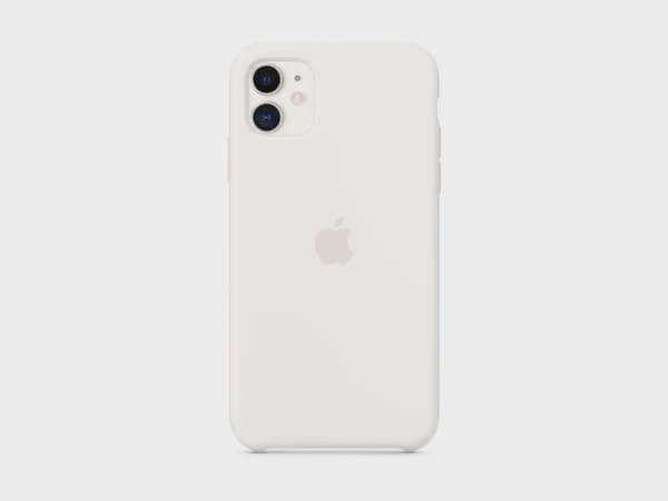 Apple iPhone 11 Silikonskal (vit)