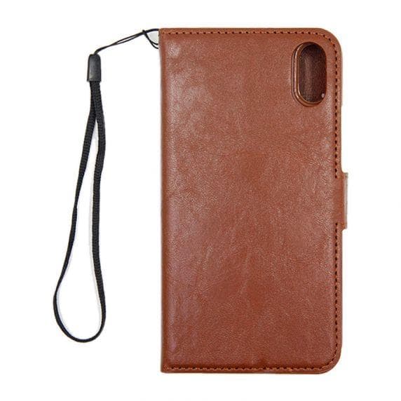 Detachable Leather Case For iPhone X/XS Brown