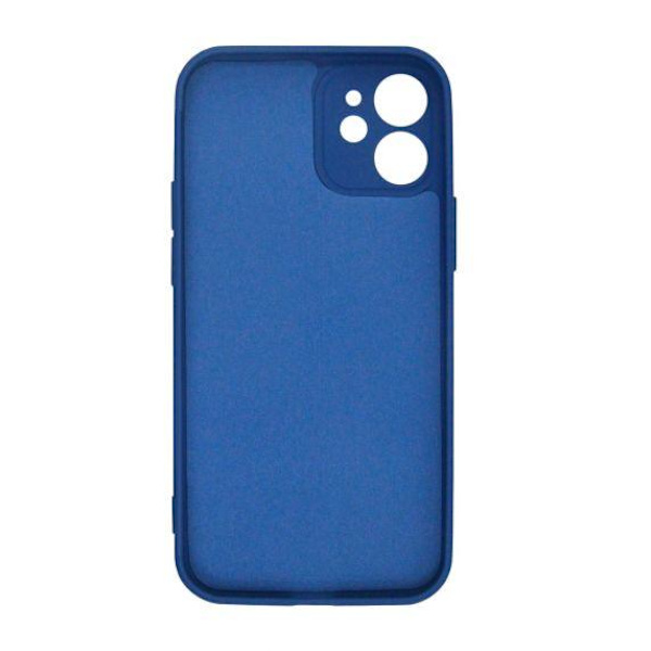 Apple iPhone 12 Mini Soft Silicone Case Blue with Camera Cover High Quality