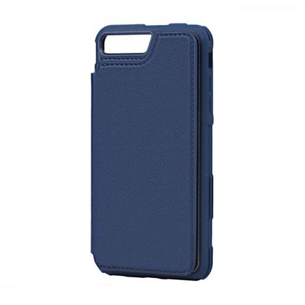 iPhone 7 Plus/8 Plus PU Leather Back Flip Wallet Case Blue