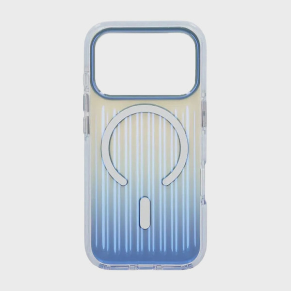 Korrugerat MagSafe-skal för iPhone 17 Pro Max - Gradient Blå
