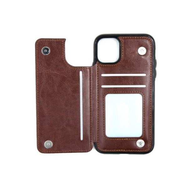 Fitted Leather Case For iPhone 11 Pro Max Brown