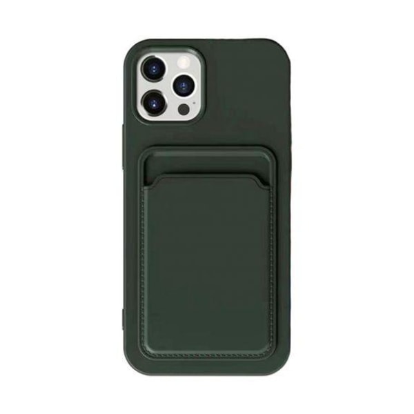 Silicone Case with Card Holder iPhone 14 Pro Max Military green