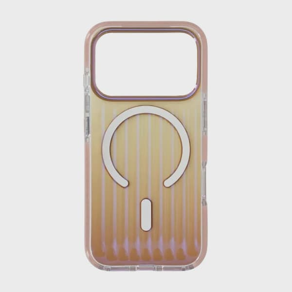 Korrugerat MagSafe-skal för iPhone 17 Pro - Gradient Guld
