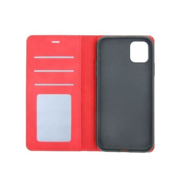 Flip Stand Magnetische Leather Case For iPhone 11 Pro Red