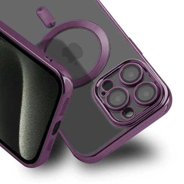 Luxury Mobilskal med Magsafe iPhone 15 Pro - Lila