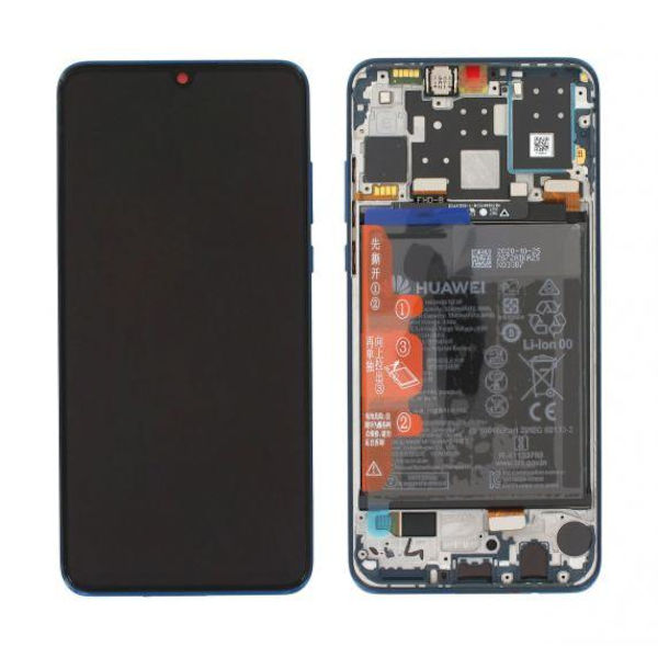 Huawei P30 Lite Edition Skärm/Display med Batteri Original - Blå