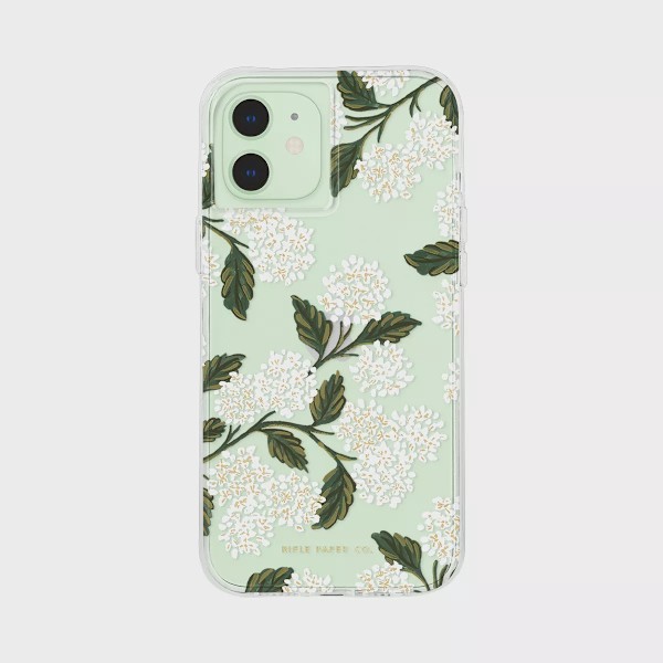 Rifle Paper iPhone 12 Mini White Hydrangea