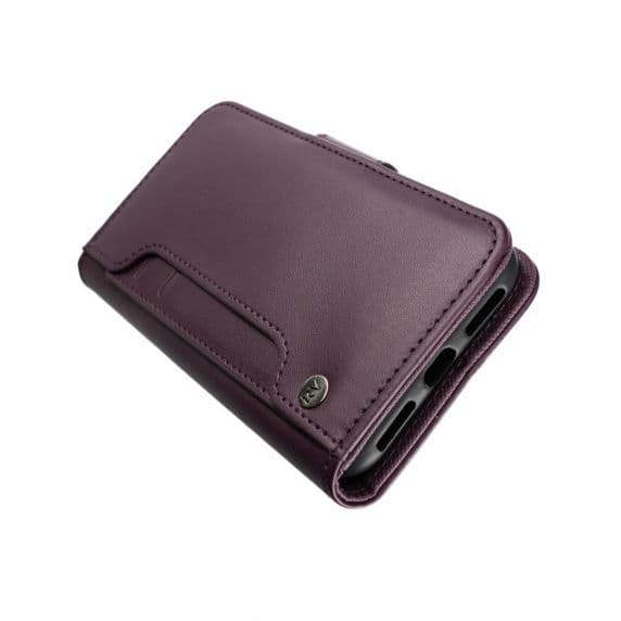 RV Plånboksfodral - iPhone X/XS - Extra Kortfack och Stativ - Mörklila