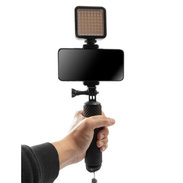 Vlogging Stick, Med LED-belysning