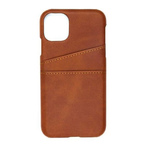 iPhone 11 Pro Max PU Leather Kickstand Card Pocket Case Brown