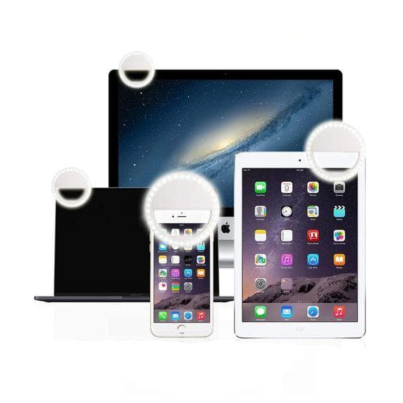 Ringljus/LED-Ring till mobiltelefon - Blå