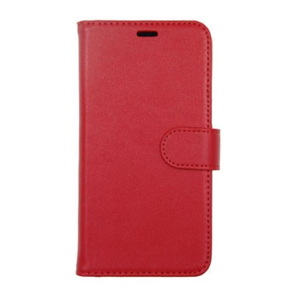 iPhone X/XS Flip Stand Läderplånboksfodral Röd
