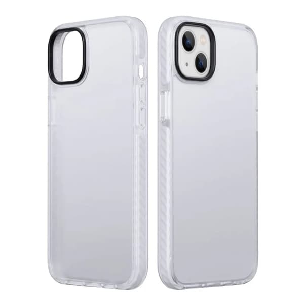 iPhone 15 Plus Stöttåligt TPU Mobilskal - Vit