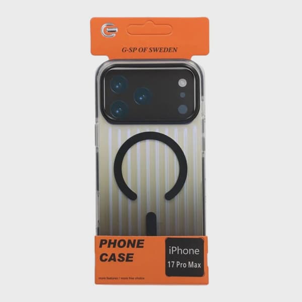 Korrugerat MagSafe-skal för iPhone 17 Pro Max - Gradient Svart